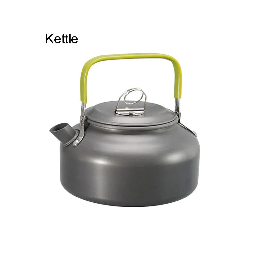 Outdoor Camping Cookware Portable Non Stick Cooking Pot Pan Bowl Hiking Picnic
