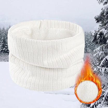 Winter Knitted Scarf Women Neck Warm Cashmere Snood Soft Wool Wrap
