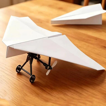 Remote Control Paper Airplane DIY Electric RC Toy Model with Propellers