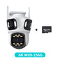 Three Lens PTZ IP Camera Outdoor 6K HD Three Screen WiFi Security Camera Auto Tracking 4K Dual Len Wirelss CCTV Camera iCsee-EXPROTAS