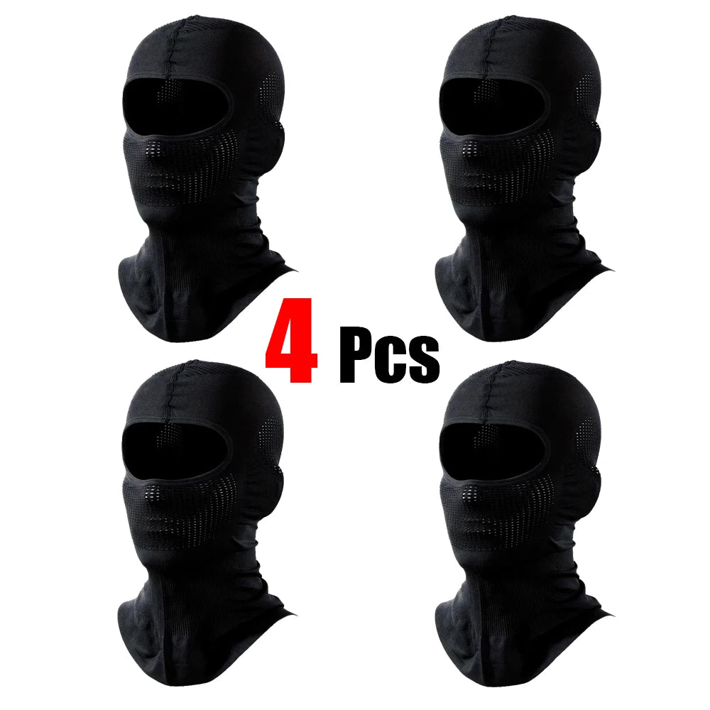 4Pcs Full Face Mask Balaclava Cycling Ski Motorcycle Warm Black Men