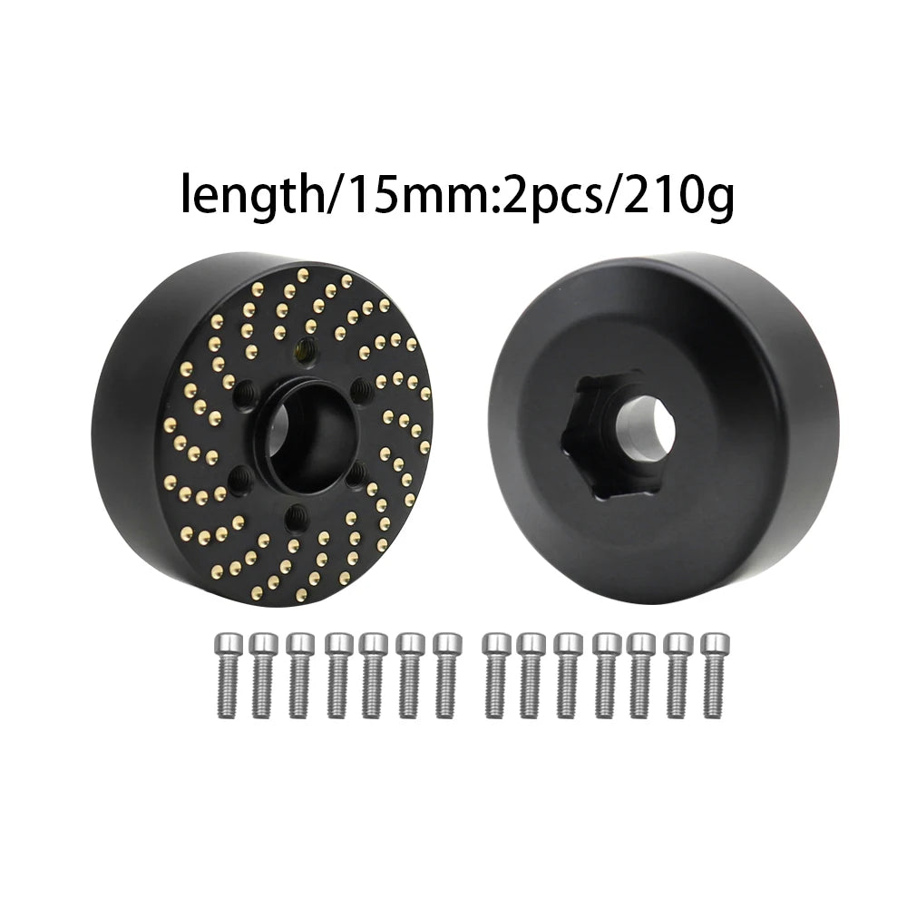Brass Wheel Hex Hub Adapter for 1.9/2.2 Beadlock RC Crawler Axial SCX10 TRX4 TRX6 - EXPROTAS