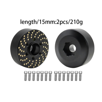 Brass Wheel Hex Hub Adapter for 1.9/2.2 Beadlock RC Crawler Axial SCX10 TRX4 TRX6 - EXPROTAS