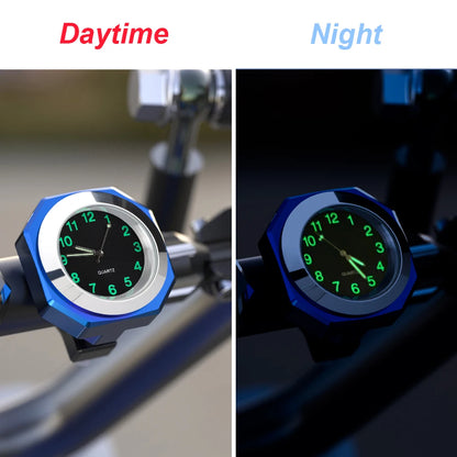 Aluminum Motorcycle Clock Waterproof Mount Quartz Clock Watch Luminous Clock For 22-28mm Handlebar Styling Car Accessories-EXPROTAS