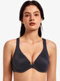 MELENECA Women’s Front Closure Racerback Underwire Bra Unlined Seamless Full Coverage