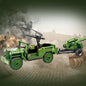 WW2 German Opel Truck with Anti-Aircraft Gun Building Blocks Military Soldiers Toy Gift
