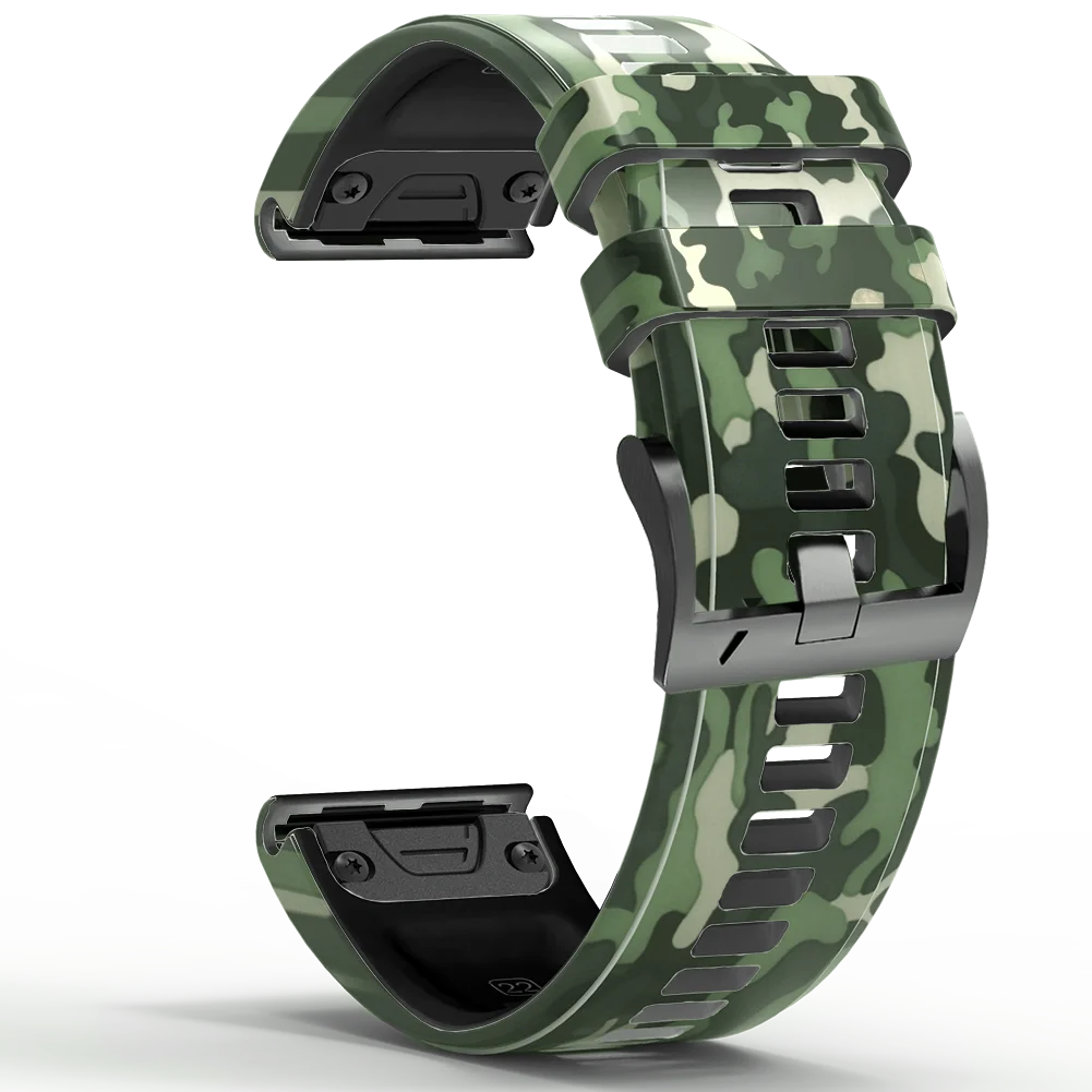 Silicone Strap for Garmin Fenix 7X 8 6X 5X 26mm 22mm Watch Band