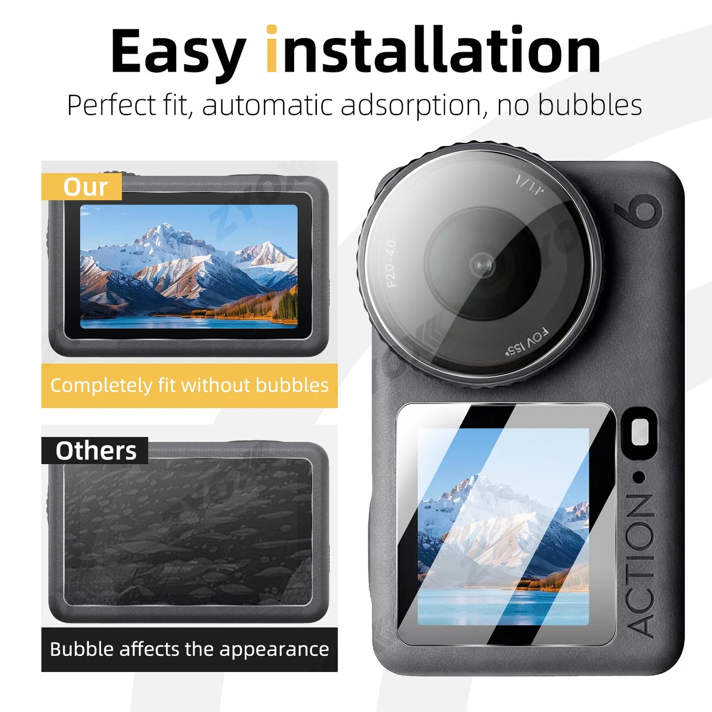 Tempered Glass Protector for DJI Osmo Action 6 5 Pro Screen Lens Accessories