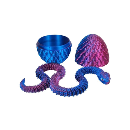 6pcs/set 3D Printed Snake Surprise Egg Decoration, Flexible Joints, The Best Gift for 3D Printing Enthusiasts