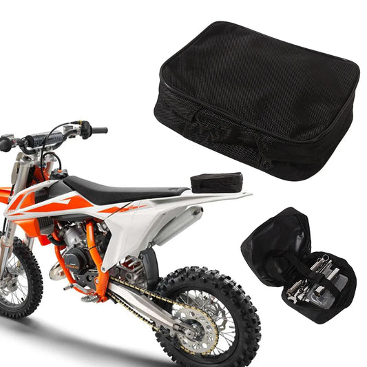 Universal Off-road Motorcycle Tool Bag Pouch Black For Honda XR CR XL For Yamaha Rear Fender Mudguard Toolkit Pack Storage Bags-EXPROTAS