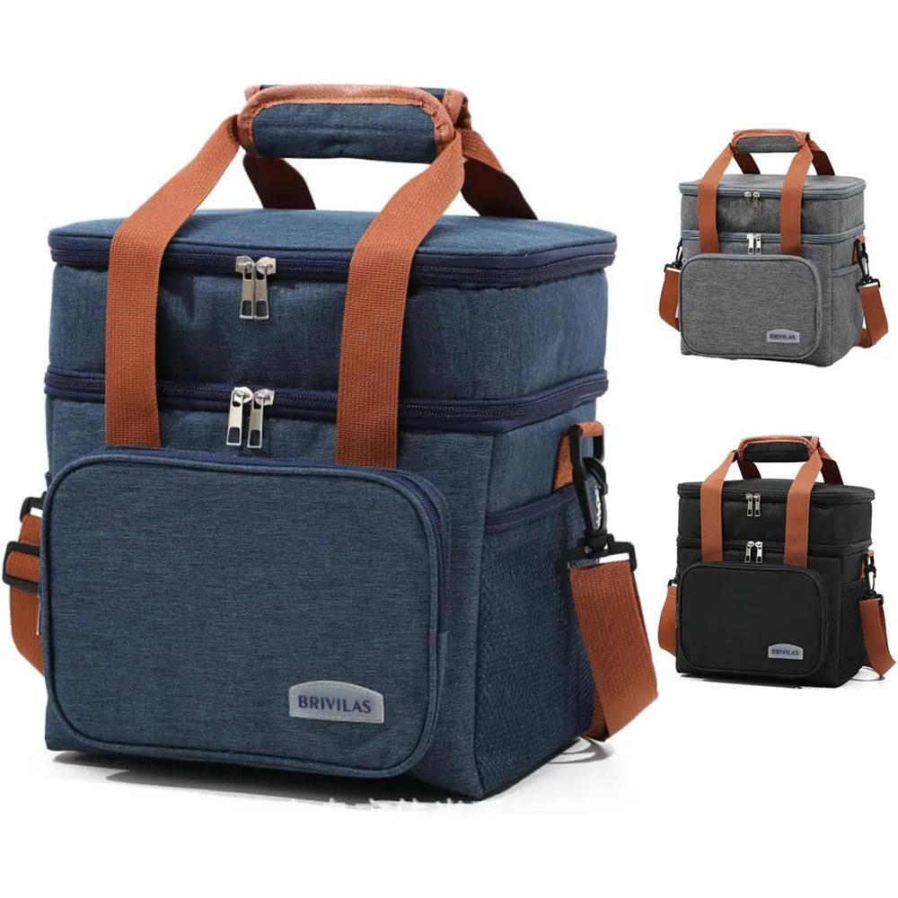 Insulated Lunch Bag Large Thermal Tote Cooler Box for Work Picnic Travel