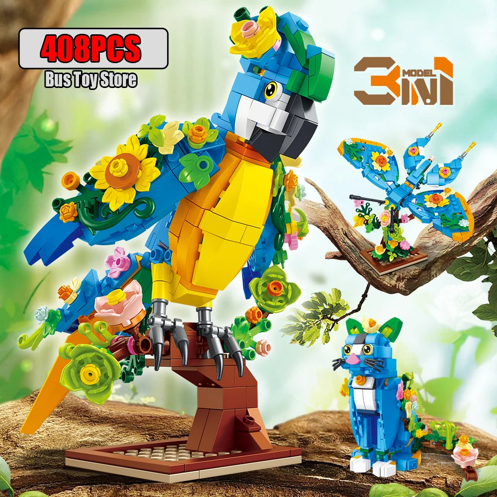 939pcs T-Rex & Triceratops Dinosaur Building Blocks Set Kids Boys Craft Toy Gift