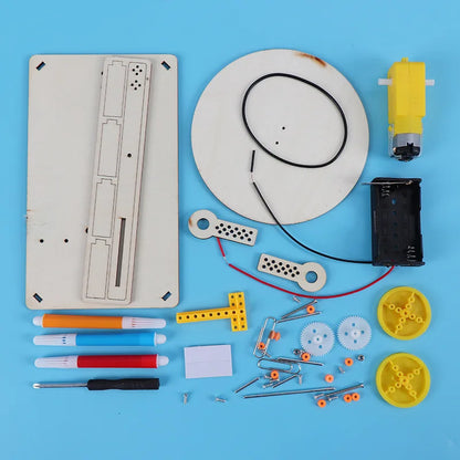 Kids Model Automatic Drawing Robot STEM Electric Plotter Science Kit