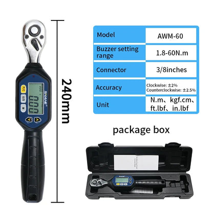 Shahe MINI Digital Torque Wrench 1/4‘’ 3/8‘’ 1/2‘’ Professional Bike Car Repair Adjustable Torque Wrench Hand Tools-EXPROTAS