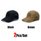 2Pcs Camouflage Baseball Cap Breathable Sun Hat Outdoor Hunting Fishing