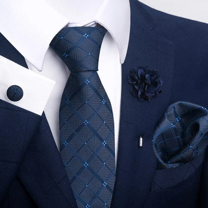 Men's Pocket Square Cufflink Tie Set Wedding Accessories by EXPROTAS