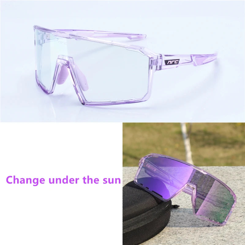 NRC Cycling Sunglasses TR90 Sports Bicycle Glasses MTB Fishing Riding Eyewear