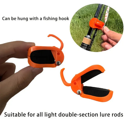 2pcs Fishing Rod Clip Quick-Attach Holder Anti-Slip Tackle Organizer