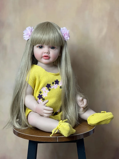 BZDOLL 55 CM 22 Inch Reborn Dolls Realistic Full Silicone Baby Bebe Newborn Girl Doll Princess Toddler Toy Gift-EXPROTAS