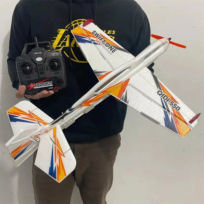 QIDI-550 3D RC Airplane 500mm Wingspan One-Key Hanging Stunt with 6-Axis Gyro Wind Resistant Flight Control RTF Aircraft-EXPROTAS