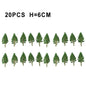 20Pcs Pine Trees Model 15cm Scenery for Scale Railway Layout Wargame Decor