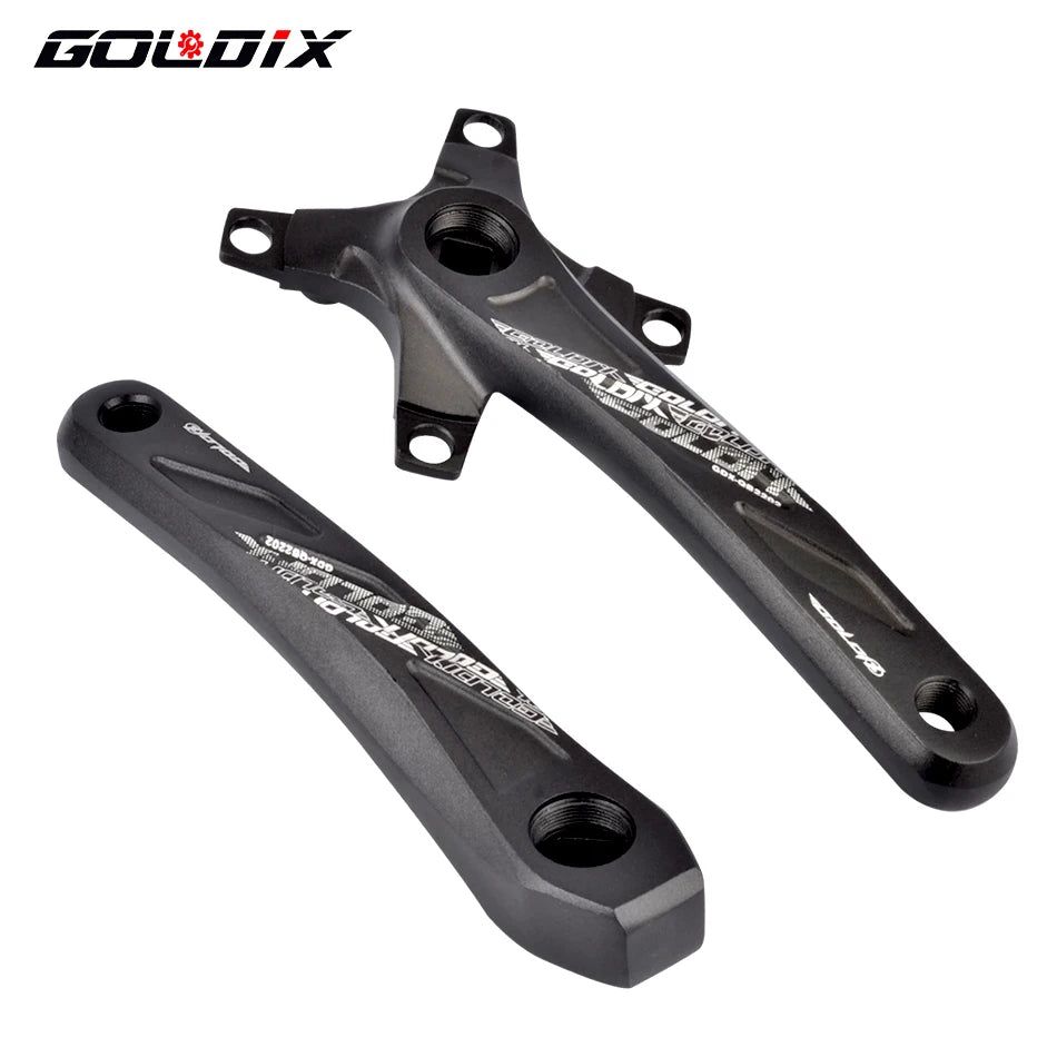 GOLDIX Square Hole MTB Crankset, Aluminum Alloy, 170/175mm, 104BCD 32-42T Narrow Wide