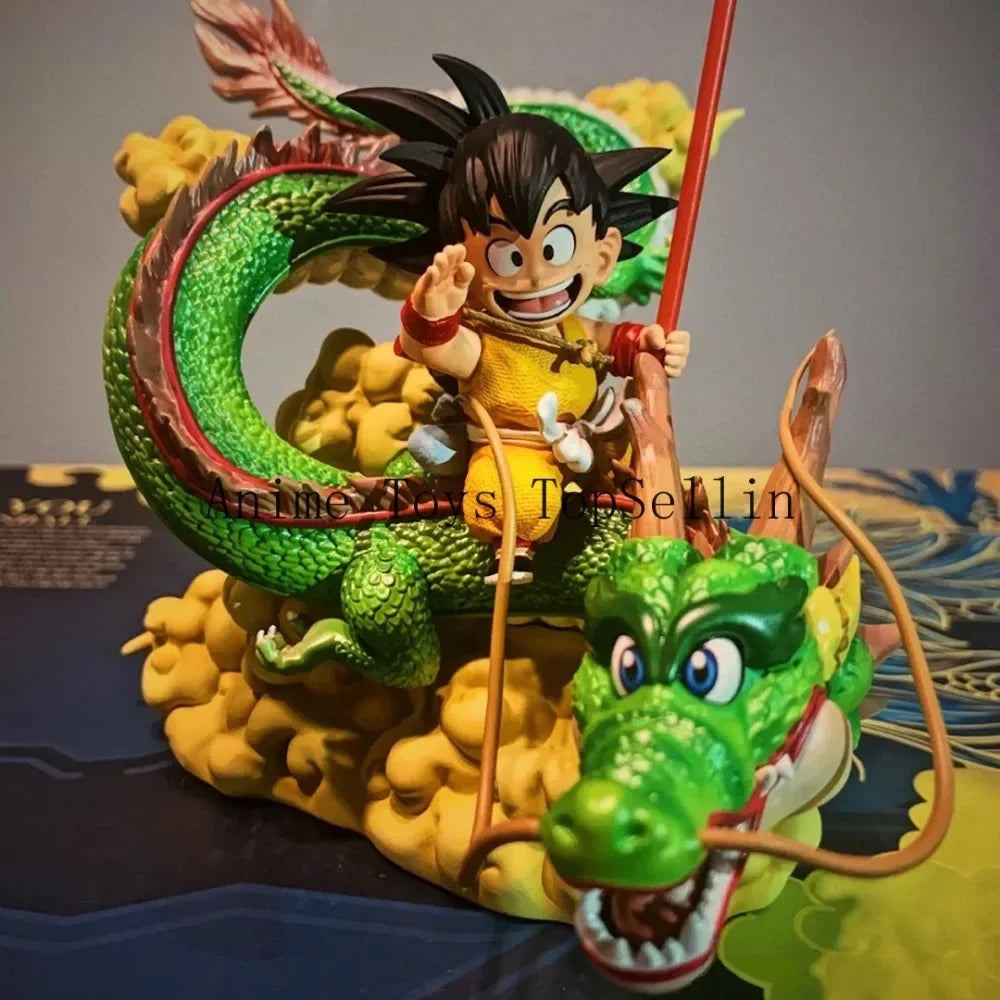 15cm Dragon Ball Goku with Dragon PVC Action Figure Anime Model Collectible Toy