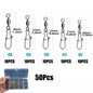 Stainless Steel Bearing Duo-lock Connector Fishing Snaps 200Pcs