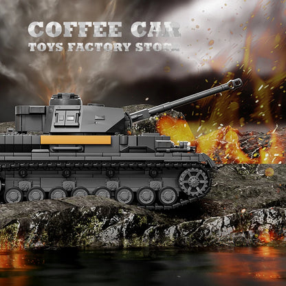 Germany Military Medium Tank IV MOC Bricks WW2 G-Type Panzer Building Blocks Model Gift