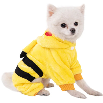 Pet Dog Clothes Warm Fleece Coat for Small Dogs Winter Hoodie Apparel