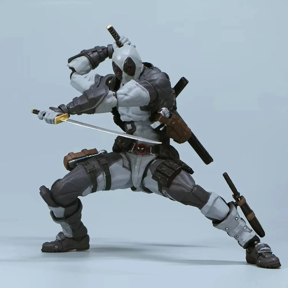 AMAZING YAMAGUCHI Deadpool 2.0 Grey Action Figure Mutants Joint Movable KAIYODO Wade SHF Model Movie Toys for Kids Gift-EXPROTAS