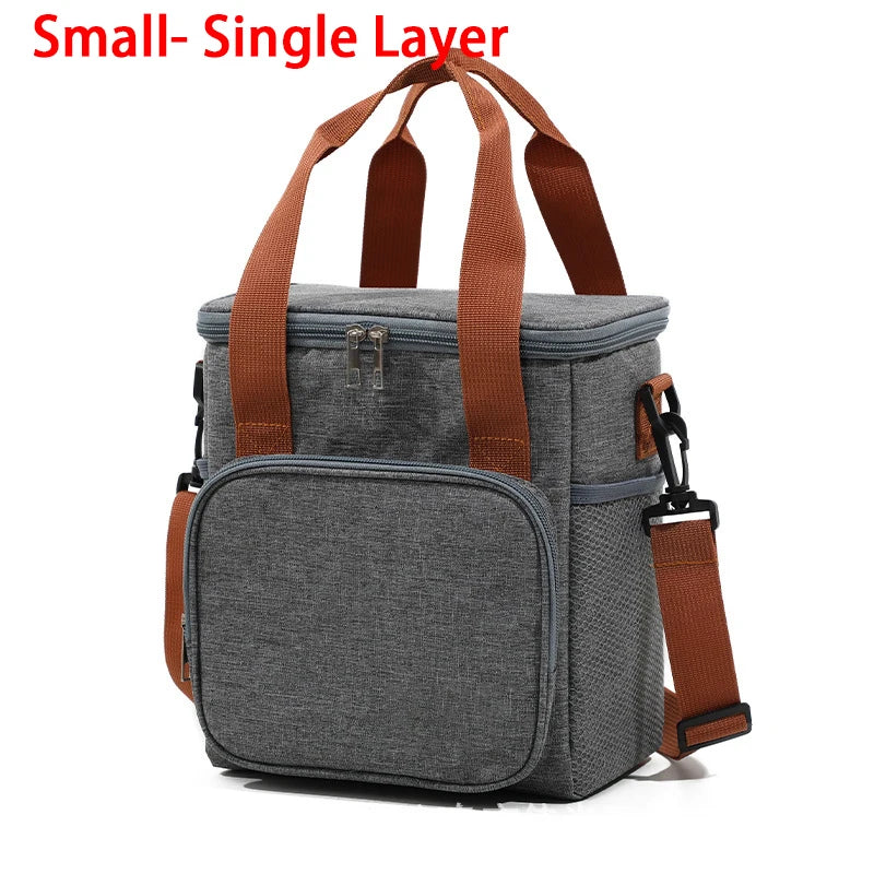 Insulated Lunch Bag Large Thermal Tote Cooler Box for Work Picnic Travel