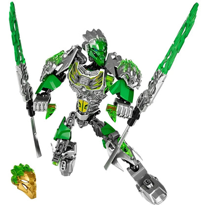 Superheroes Bionicle Golden Mask Robot Mecha Building Blocks Bricks Boys Toys
