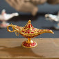 12cm Classic Aladdin Magic Genie Lamp Incense Burner Retro Wishing Oil Decor