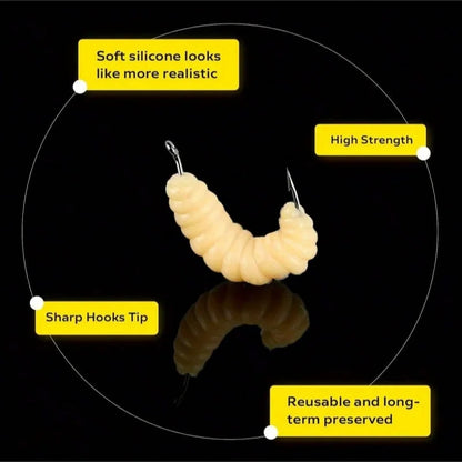 Rubber Fishing Bait Hooks for Bass Freshwater Lures with Hooks