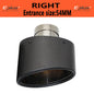 Universal Car Matte Carbon Fiber Muffler Tip Exhaust Pipe Nozzle Decoration Stainless Silver Oval 150mm Tilting Left Right-EXPROTAS