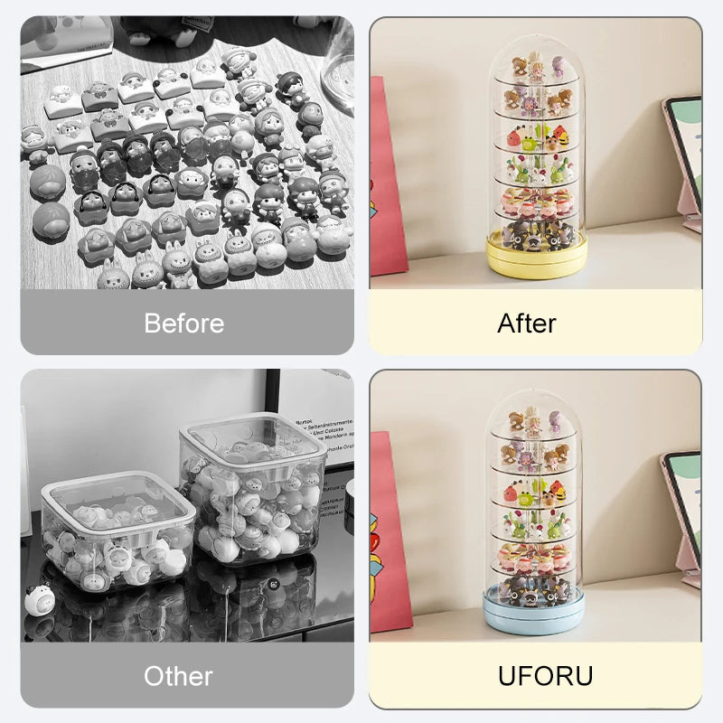Transparent Rotating Blind Box for Home Desktop Multi-Layer Organizer
