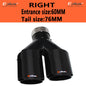 EPLUS Carbon Fiber Y-Shape Dual Exhaust Tip Glossy Black Stainless Universal