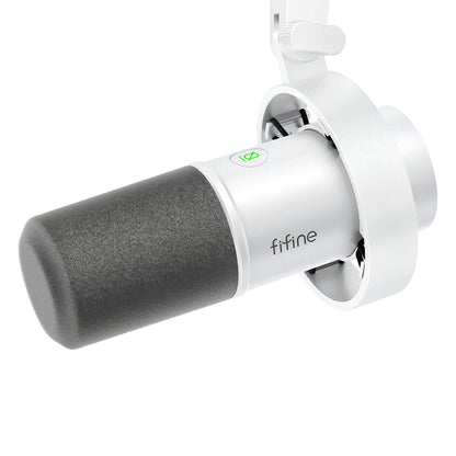 FIFINE USB/XLR Dynamic Microphone with Shock Mount,Touch-mute,Headphone Jack&Volume Control,for PC or Sound Card Recording -K688-EXPROTAS