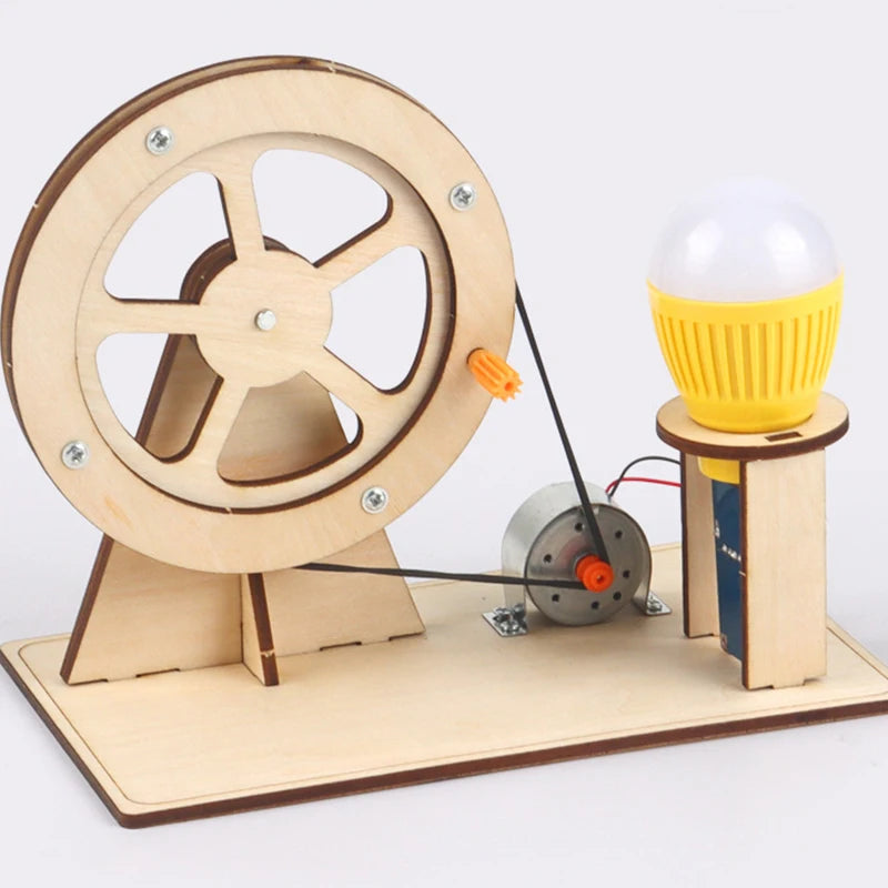 Wooden Hand Generator Science Toy for Children Physics Experiment Gadget