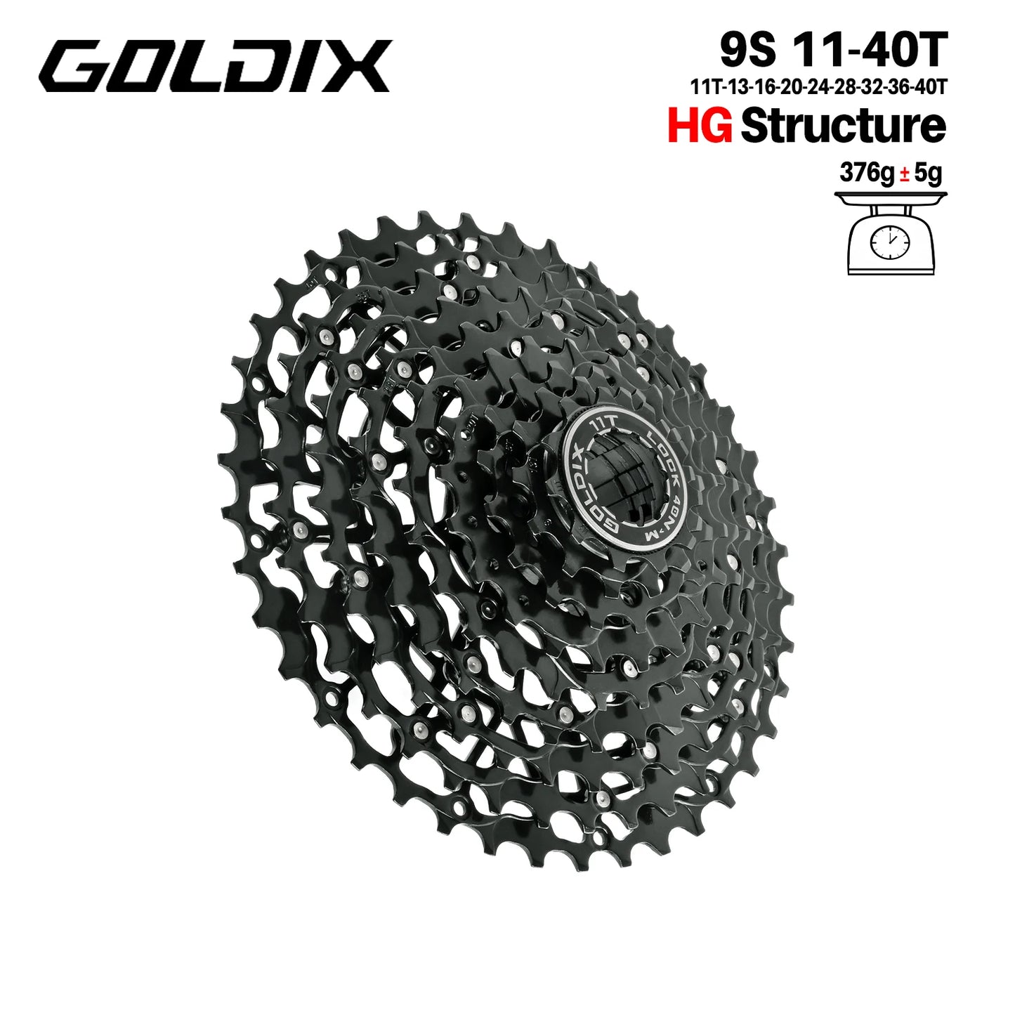 GOLDIX Mountain Bike Cassette 9 10 11 12 13 Speed HG Carbon Steel - EXPROTAS