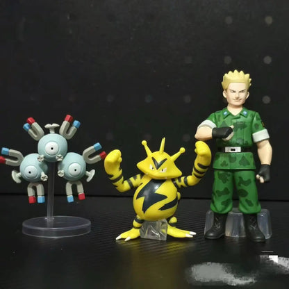 1/20 Scale Lt Surge Magneton Electabuzz Pokémon Action Figure Model Set