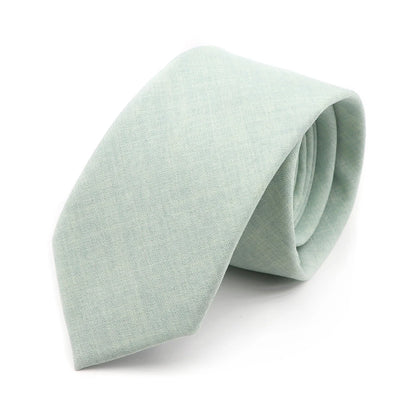 Men Tie Solid Slim Skinny Plain Wedding Party Ties Sage Green Pink Orange