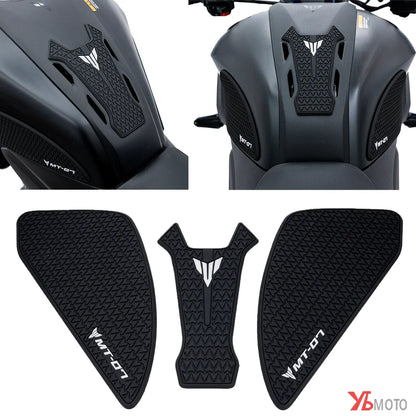Yamaha MT-07 Side Fuel Tank Pads Rubber Protector Stickers 2024-2026