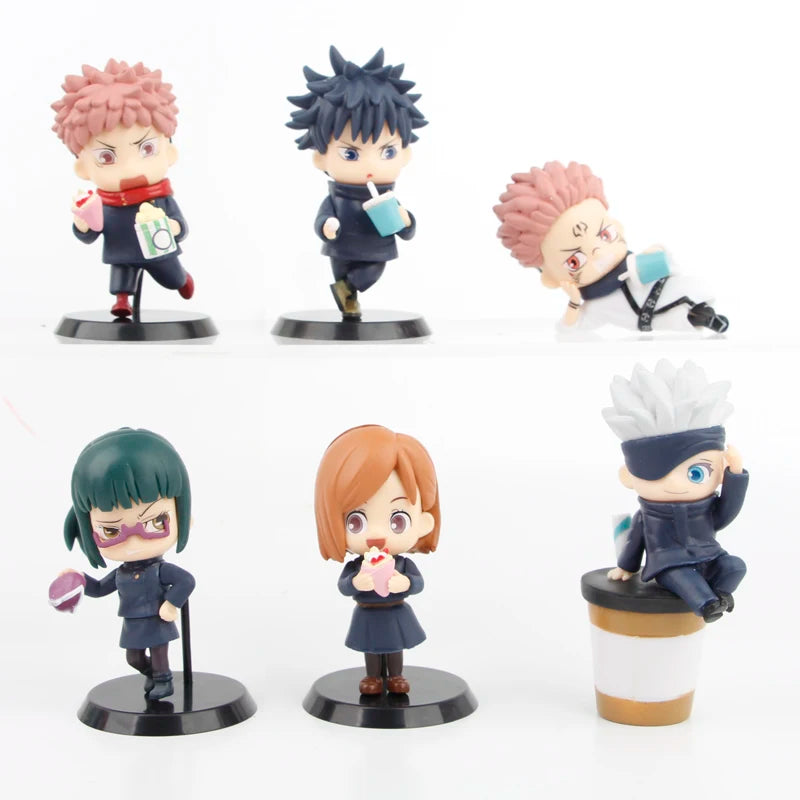 6pcs Jujutsu Kaisen Figure Set 9cm Anime Collectible Models