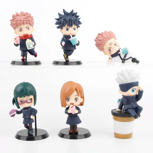 6pcs Jujutsu Kaisen Figure Set 9cm Anime Collectible Models