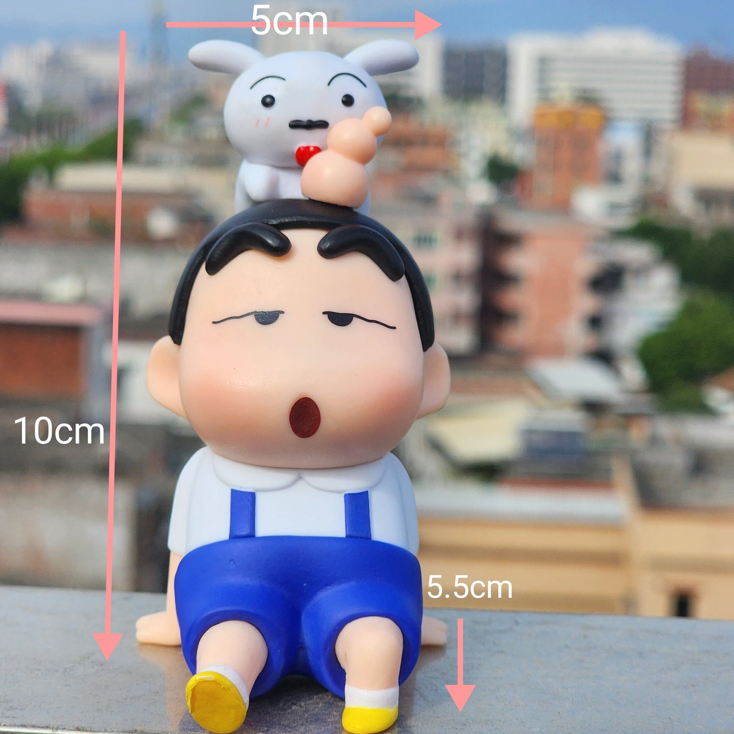 Crayon Shin-chan with Nohara Shiro Bee 10cm Anime Action Figure Model Toy