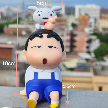 Crayon Shin-chan with Nohara Shiro Bee 10cm Anime Action Figure Model Toy