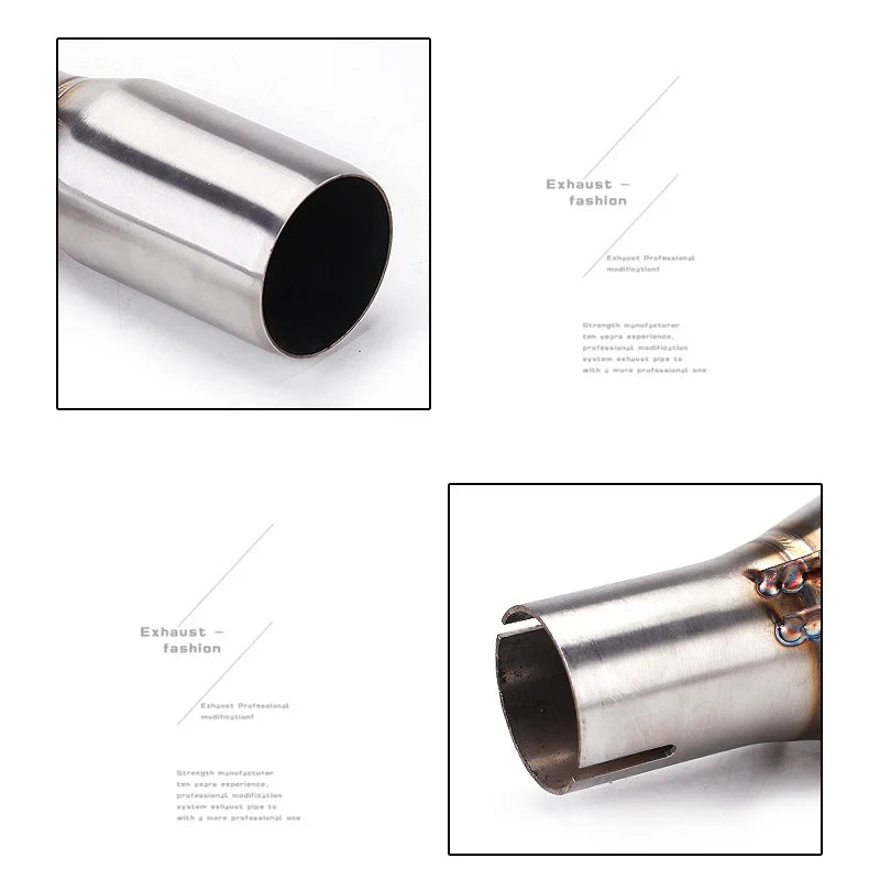 51mm Motorcycle Exhaust Middle Link Pipe Muffler Adapter Section Adjust Tube for Piaggio Beverly X10 MP3 125 250 300 250LT 300L-EXPROTAS