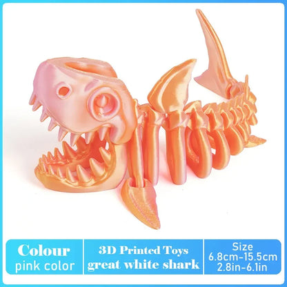 3D Printed Tyrannosaurus Rex Dinosaur Model Jointed Movable Realistic Decor
